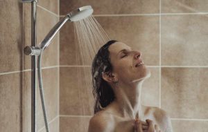 girl in shower